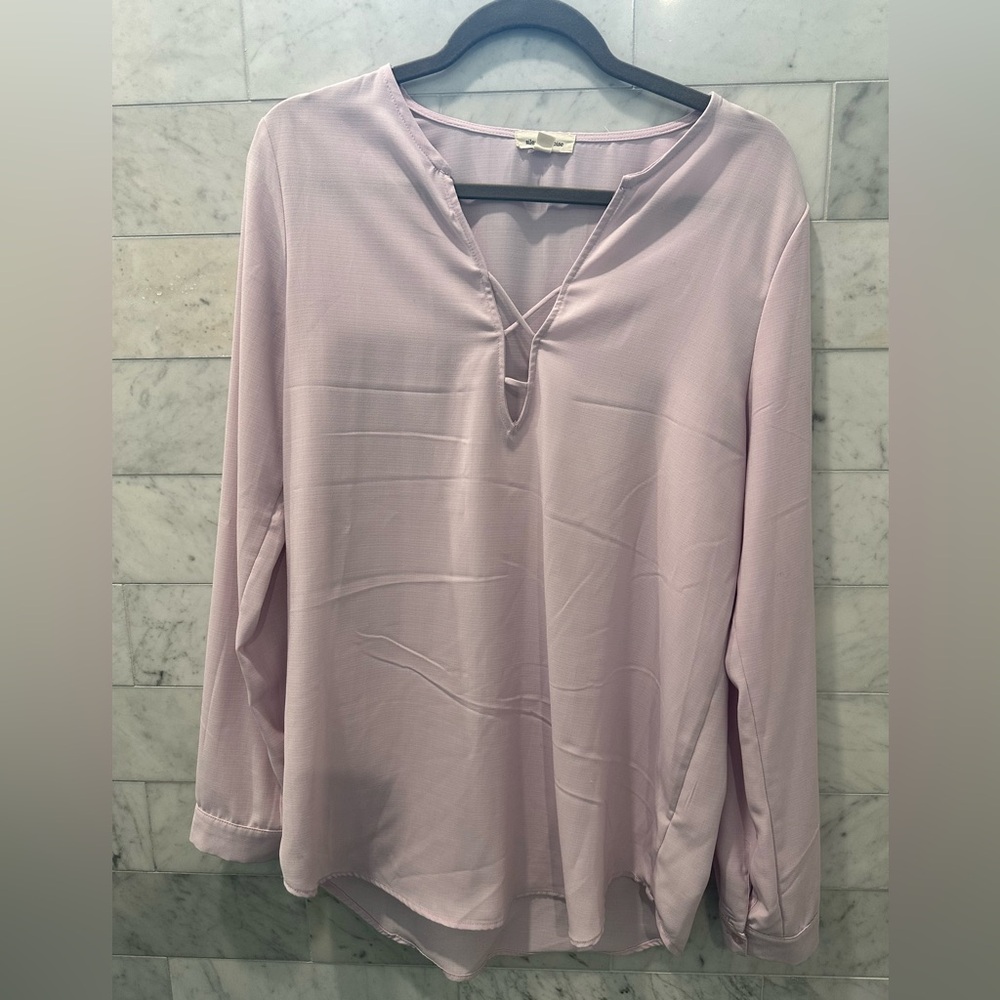 Silence + Noise Lilac Long Sleeve Top from Urban Outfitters